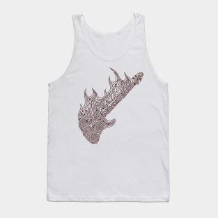 Flaming Bass Woodcut Tank Top